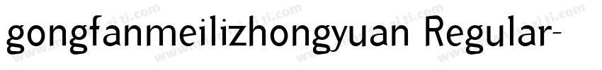 gongfanmeilizhongyuan Regular字体转换